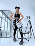 BLACK crop top "BETTY 004"